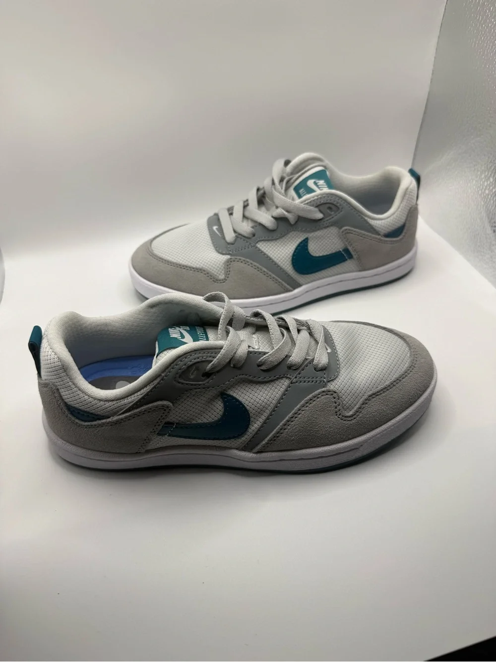 Nike SB Alleyoop Gray Teal White Skate Shoes Youth 4.5Y Women’s 6 NIB